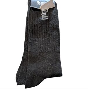 Black Crew Socks With EVIL embroidered On The Side